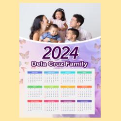 Customizable Family Design - Wooden Dowel Scroll Calendar - FBC-5 Design