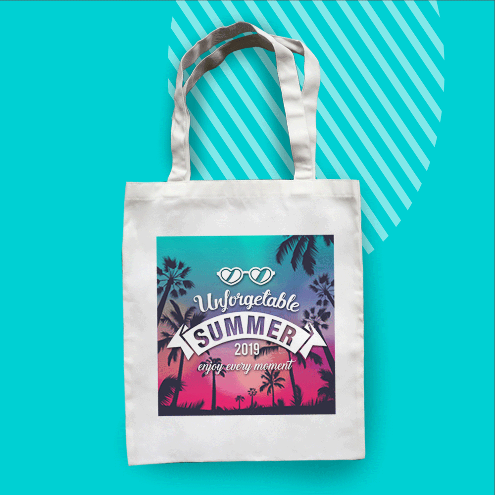 customize summer souvenir tote bag design 