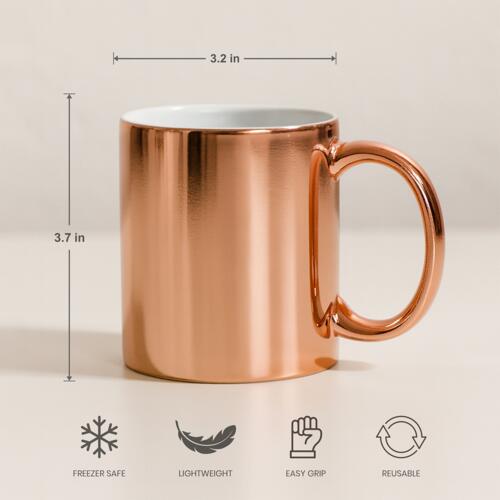 11oz Rose Gold Plated Ceramic Mug Thumbnail