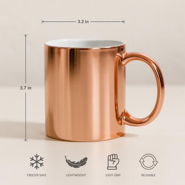 11oz Rose Gold Plated Ceramic Mug Thumbnail