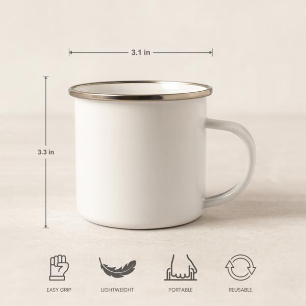 12oz Enamel Mug with Flat Bottom Thumbnail
