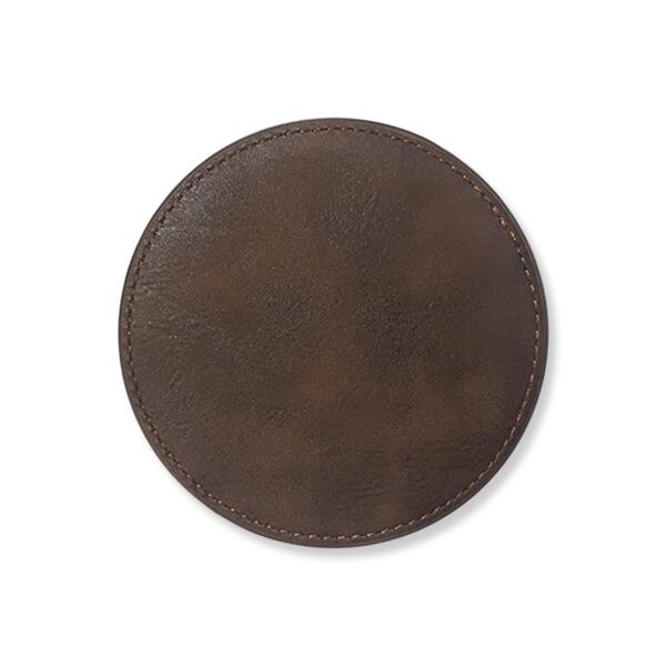 Engraving Round Leather Coaster Thumbnail