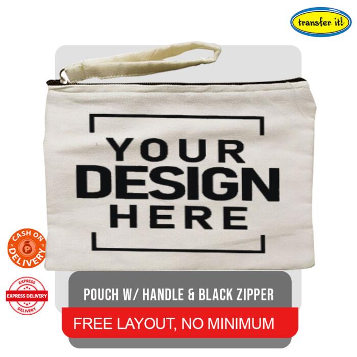 Pouch with Handle & Black Zipper Thumbnail