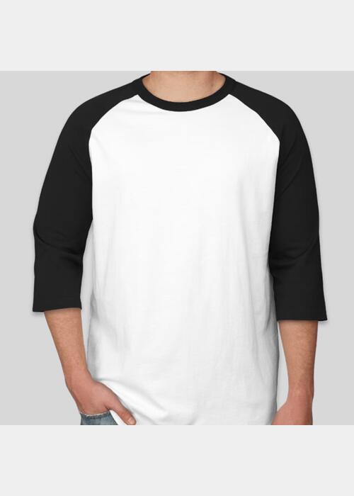 Raglan 3/4 Roundneck Shirt (White Body) Thumbnail