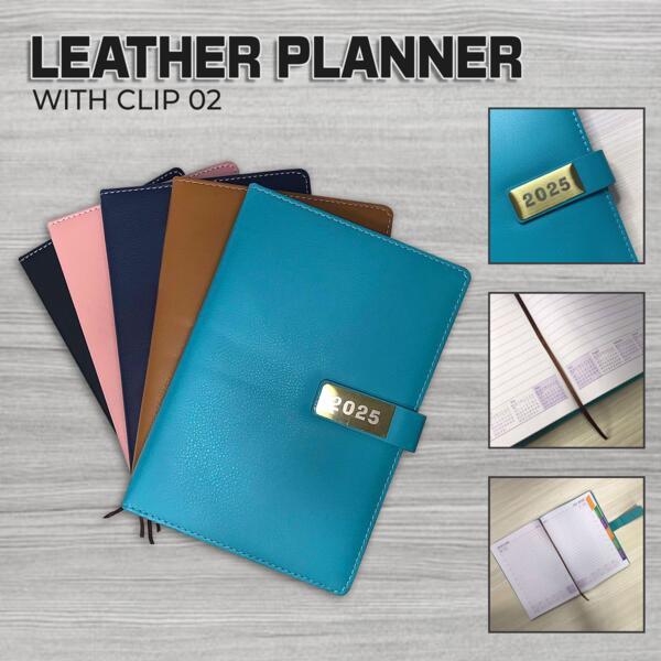 Leather Cover Planner with Magnetic Clip 02 Thumbnail