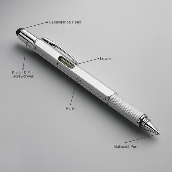 6 in 1 Leveler Pen with Stylus Thumbnail