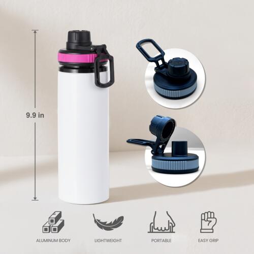 28oz Aluminum Water Bottle White Body Thumbnail