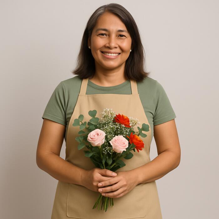 Adults Khaki Color Economy Apron Thumbnail