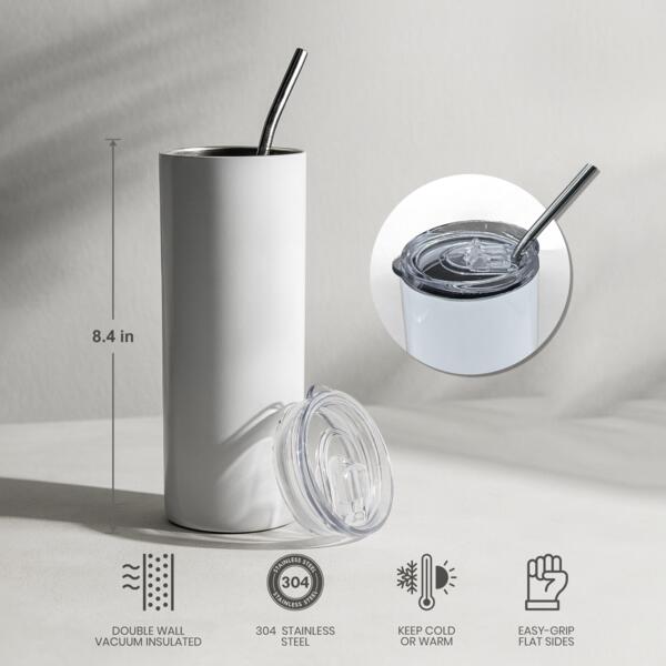 20oz Skinny Tumbler with Lid Thumbnail