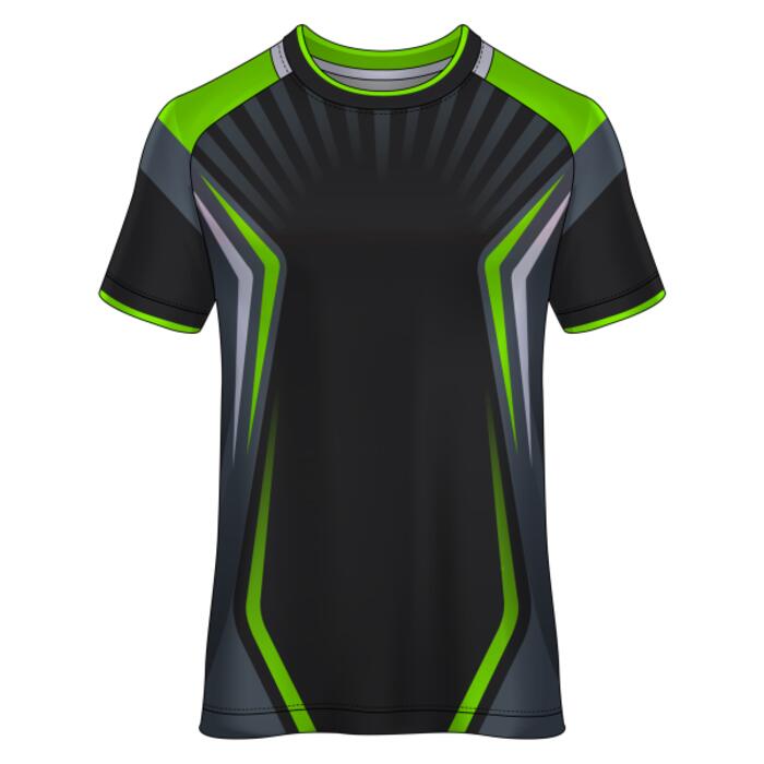 Black & Green Esport Design Full Print Roundneck Shirt Thumbnail