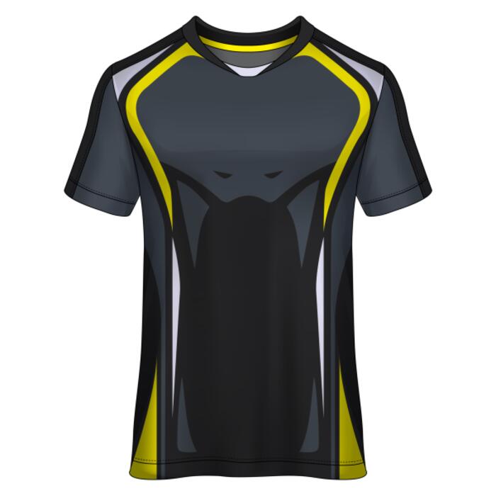 Black and Yellow Vector Design Full Print Shirt Thumbnail