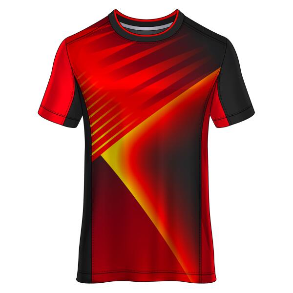 Abstract Stylish Red Esport Full Print Roundneck Shirt Thumbnail