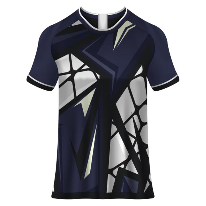 Geometric Abstract Design Esport Full Print Roundneck Shirt Thumbnail