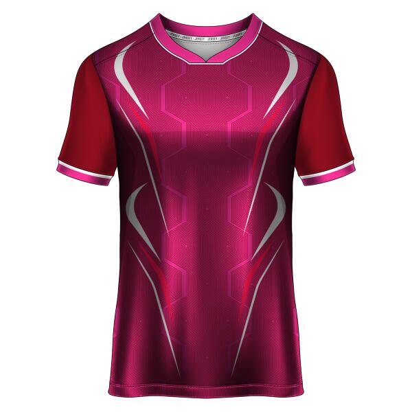 Esport Design with Linear Hexagon Full Print Roundneck Shirt Thumbnail