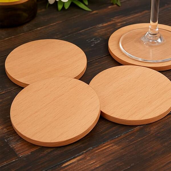 Round Wooden Coaster Thumbnail