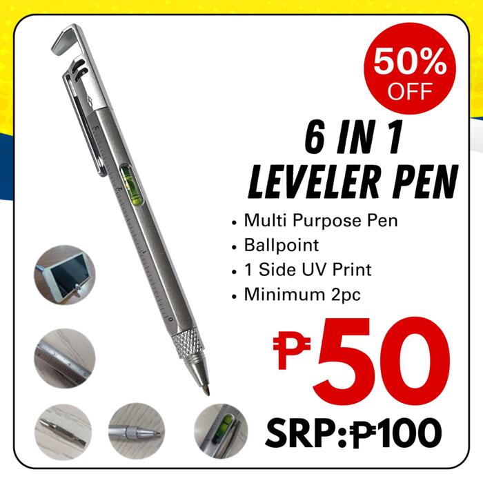 6 in 1 Leveler Pen with Phone Holder Thumbnail