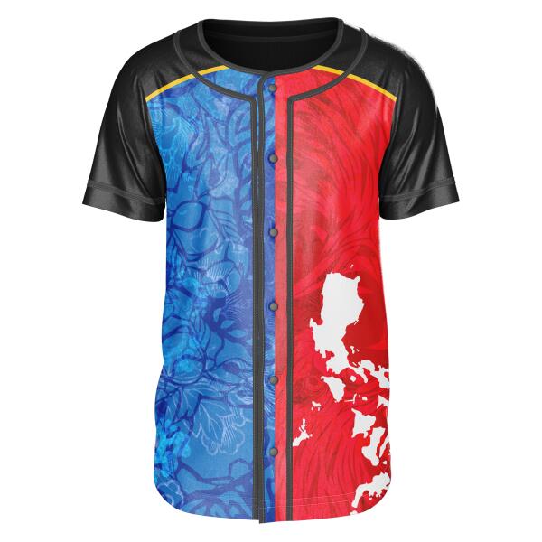 Philippine Design Full Print Baseball Shirt Thumbnail