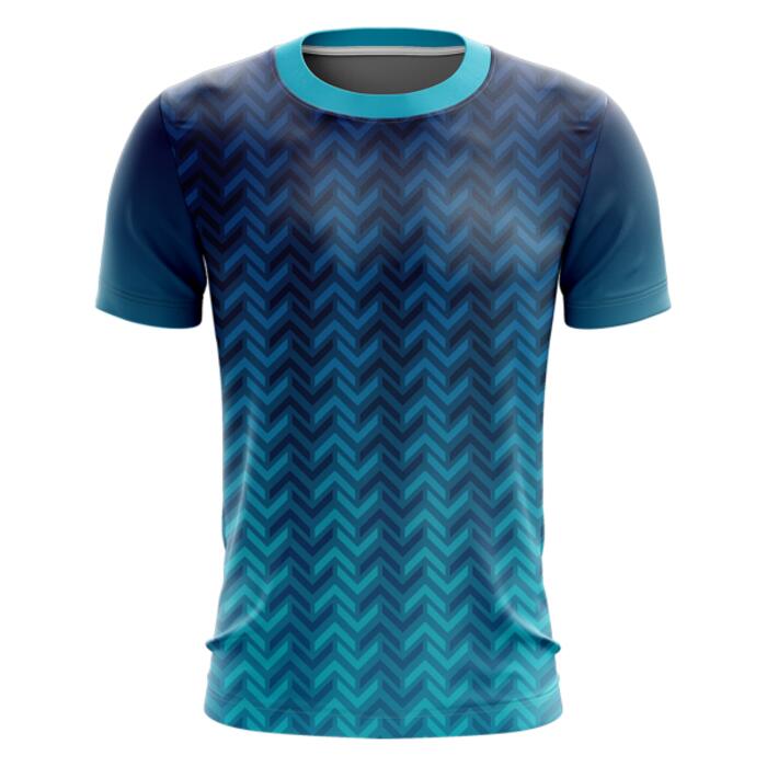 Gradient Abstract Design Full Print Roundneck Shirt Thumbnail