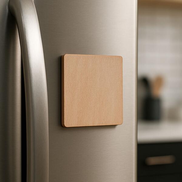 Square Wooden Fridge Magnet Thumbnail