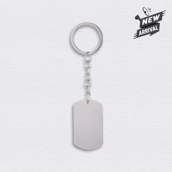 Dog Tag Stainless Keychain Thumbnail
