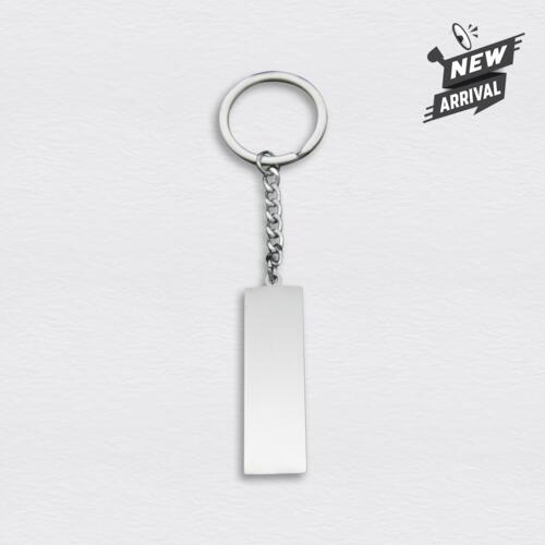 Long Rectangle Stainless Keychain Thumbnail