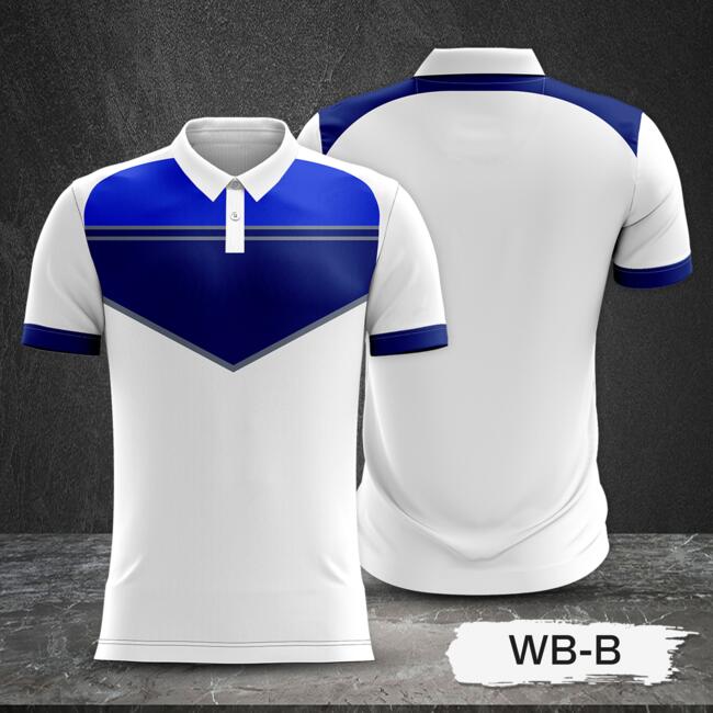 Tricolor Combination with White Body Design Full Sublimation Polo Shirt Thumbnail