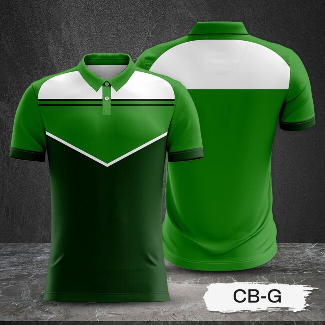 Tricolor Combination with White Top and Colored Body Design Full Sublimation Polo Shirt Thumbnail