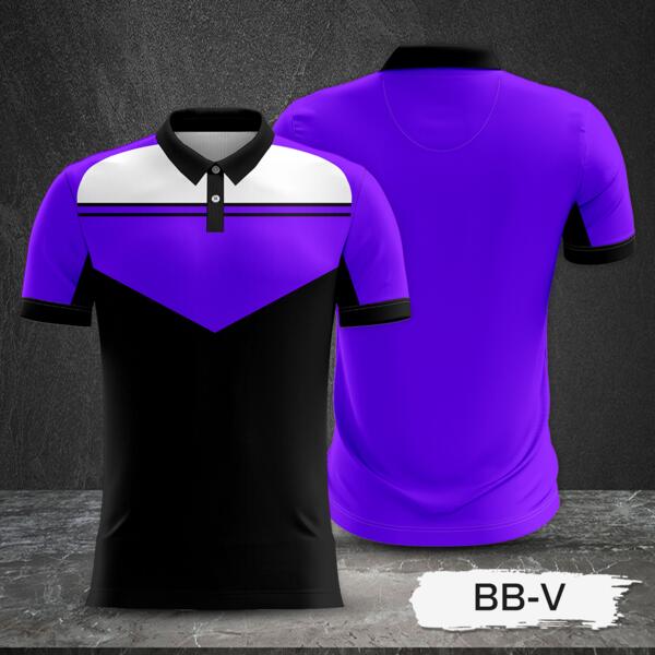 Tricolor Combination with White Top and Black Body Design Full Sublimation Polo Shirt Thumbnail