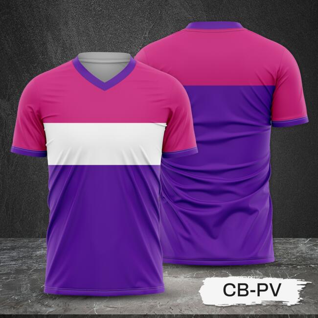 Tricolor Combination Design Full Print Sublimation Shirt Thumbnail