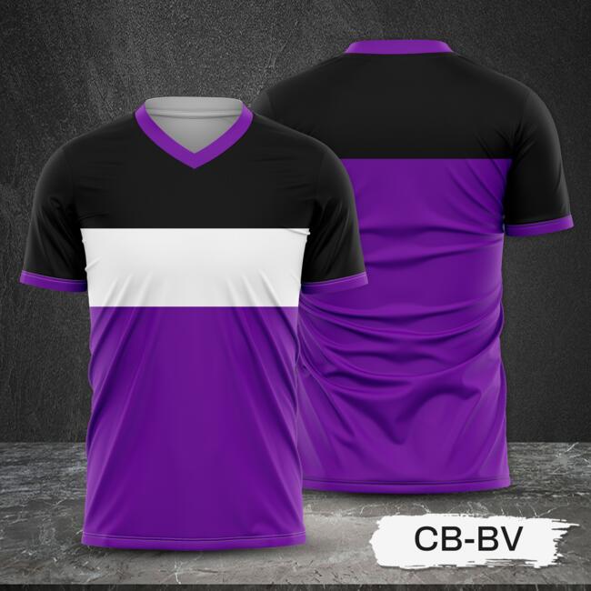 Tricolor Combination Design with Black Top Full Print Sublimation Shirt Thumbnail