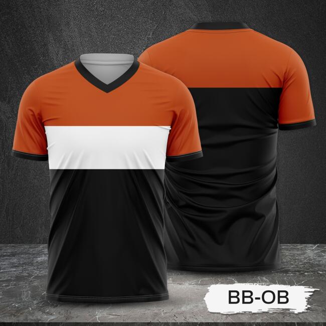 Tricolor Combination Design with Black Body Full Print Sublimation Shirt Thumbnail