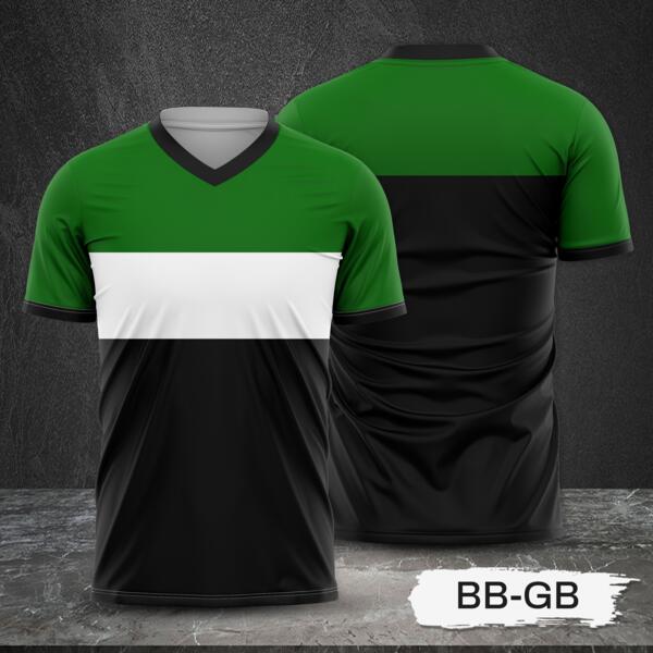 Tricolor Combination Design with Black Body Full Print Sublimation Shirt Thumbnail