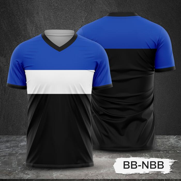 Tricolor Combination Design with Black Body Full Print Sublimation Shirt Thumbnail