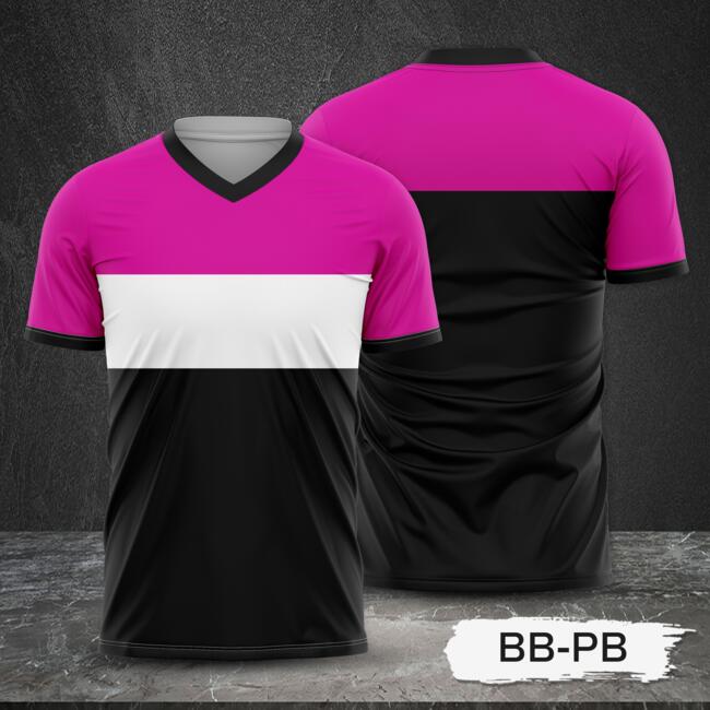 Tricolor Combination Design Full Print Sublimation Shirt Thumbnail