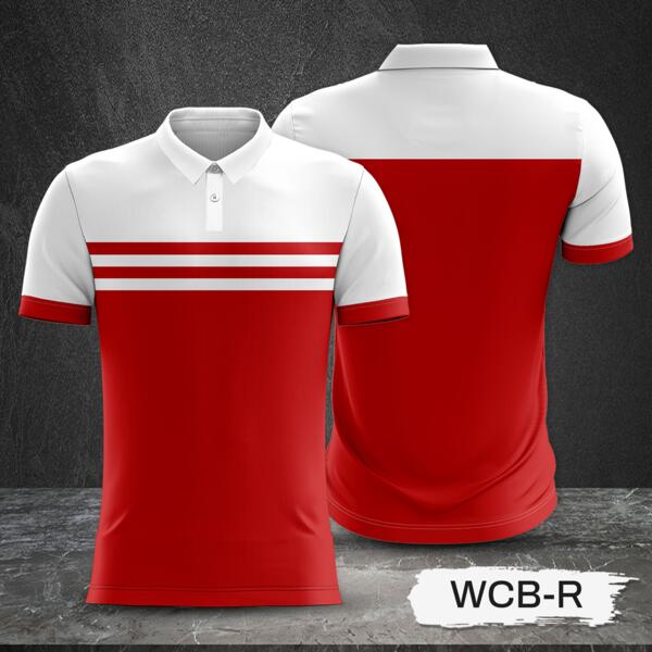 2 Color Combination with White Top and Colored Body Full Print Sublimation Polo Shirt Thumbnail