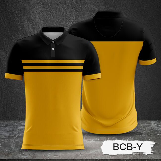 2 Color Combination with Black Top and Colored Body Full Print Sublimation Polo Shirt Thumbnail