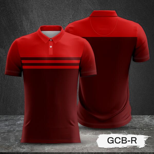2 Color Combination with Gradient Design Full Print Sublimation Polo Shirt Thumbnail