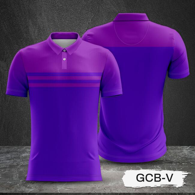 2 Color Combination with Gradient Design Full Print Sublimation Polo Shirt Thumbnail