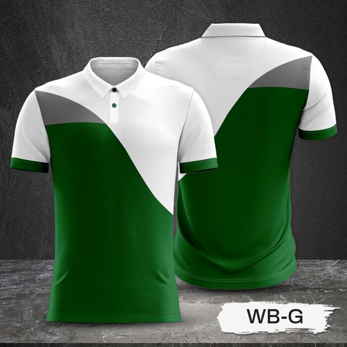 2 Color Combination with White Top and Colored Body Full Sublimation Polo Shirt Thumbnail