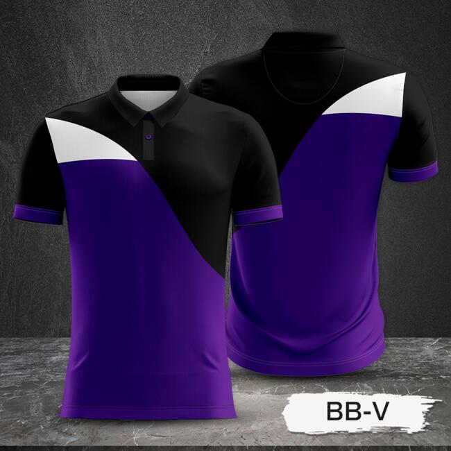 2 Color Combination with Black Top and Colored Body Full Sublimation Polo Shirt Thumbnail