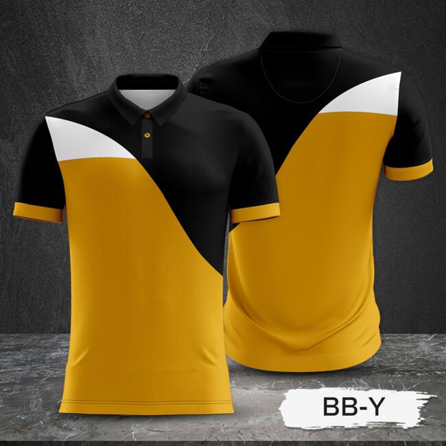 2 Color Combination with Black Top and Colored Body Full Sublimation Polo Shirt Thumbnail