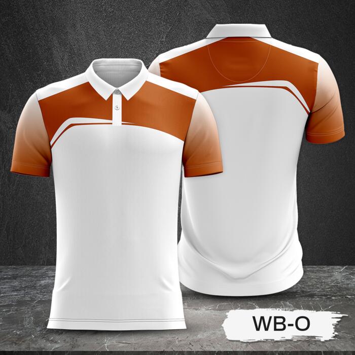 2 Color Combination with Gradient Sleeve Full Print Sublimation Polo Shirt Thumbnail