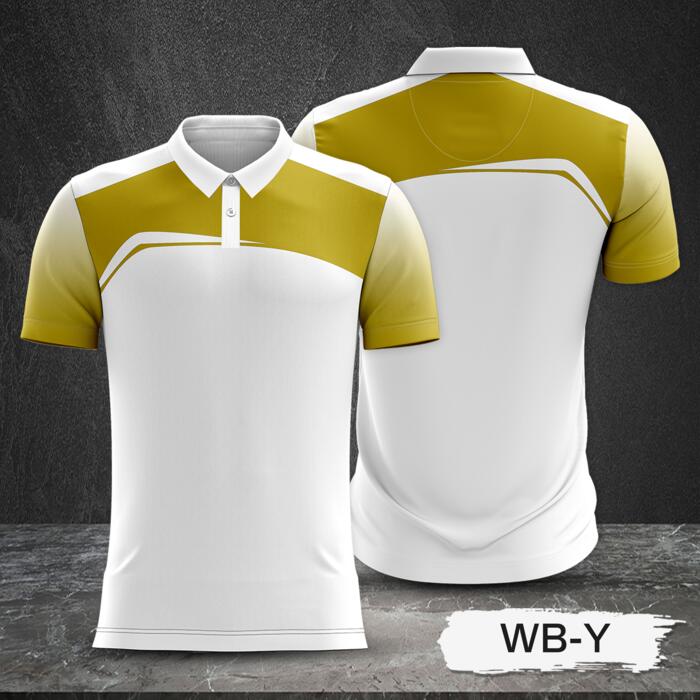 2 Color Combination with Gradient Sleeve Full Print Sublimation Polo Shirt Thumbnail