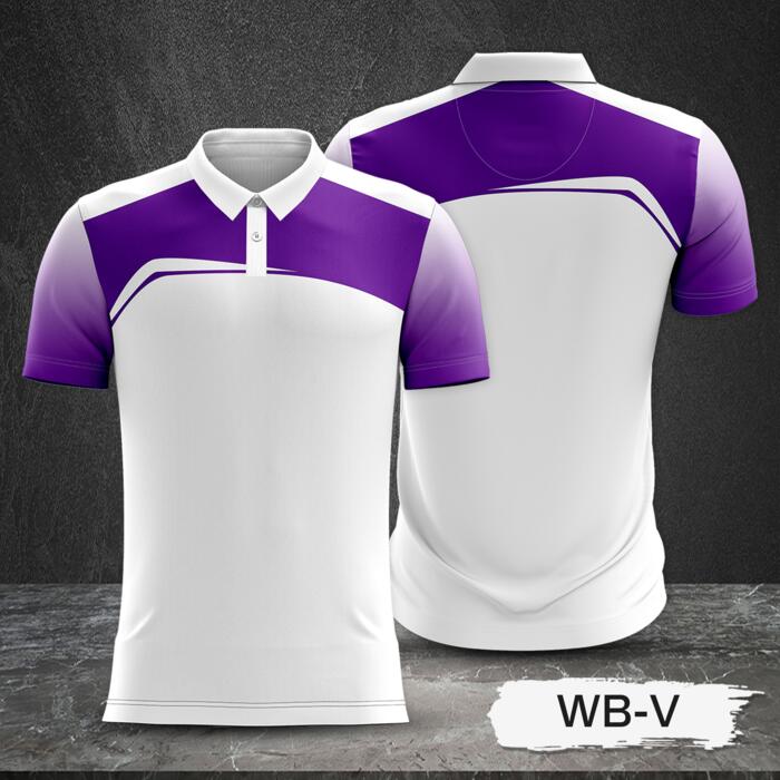 2 Color Combination with Gradient Sleeve Full Print Sublimation Polo Shirt Thumbnail