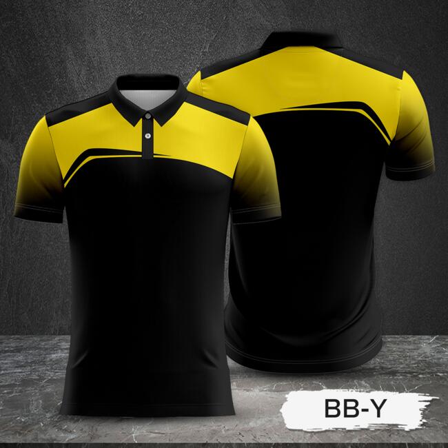 2 Color Combination with Gradient Sleeve Full Print Sublimation Polo Shirt Thumbnail