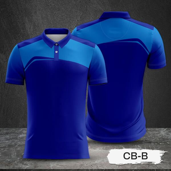 2 Color Combination with Gradient Sleeve Full Print Sublimation Polo Shirt Thumbnail