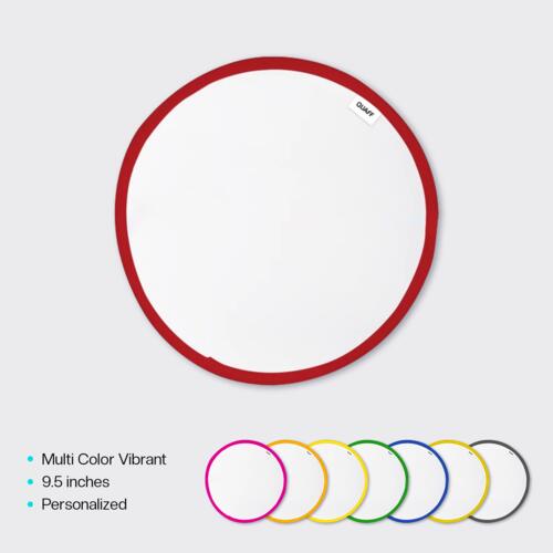 Round Foldable Fan with Colored Rim Thumbnail