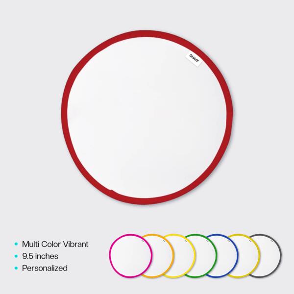 Round Foldable Fan with Colored Rim Thumbnail
