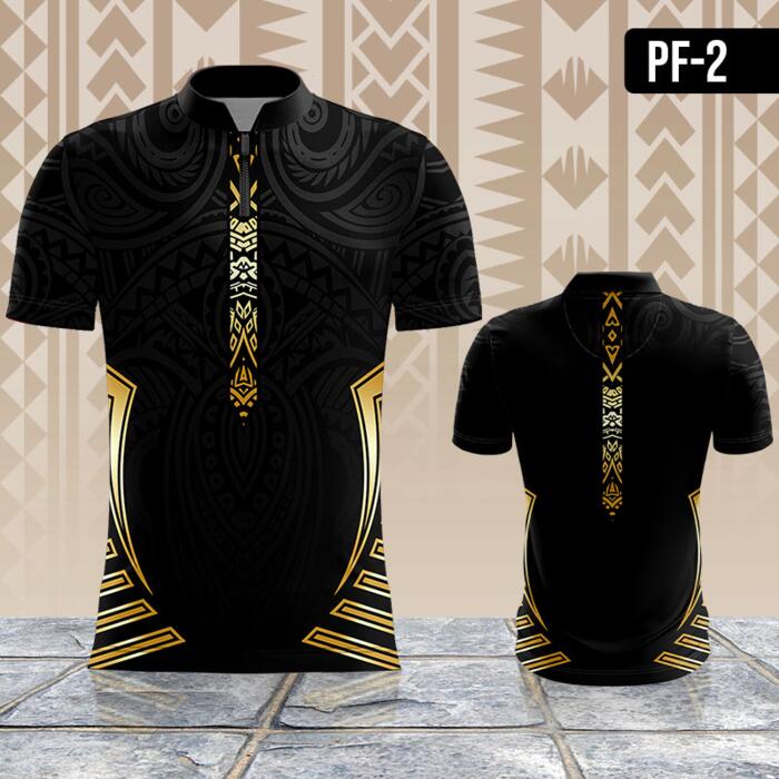 Black and Gold Batik Design Full Print Sublimation Thumbnail
