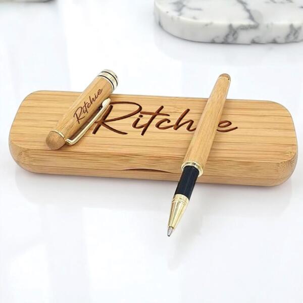 Engrave Wooden Pen with Case Thumbnail